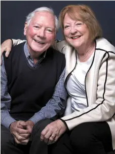  ??  ?? FAMILY MAN: Gay Byrne and his beloved wife Kathleen in 2017. Photo: David Conachy