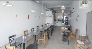  ?? PHOTOS: PIERRE OBENDRAUF / MONTREAL GAZETTE ?? The simple interior of Trilogie, a small Chinese dumpling restaurant in Villeray, creates a modest but enjoyable atmosphere.