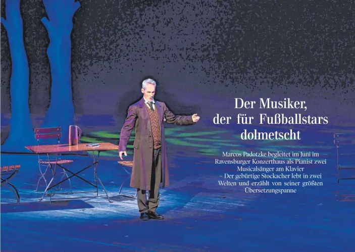  ?? FOTO: MICHAEL BÖHMLÄNDER ?? Als Bernhard von Gudden spielt Marcos Padotzke in Füssen den Arzt von König Ludwig II. im Musical „Ludwig II. – Sehnsucht nach dem Paradies“.