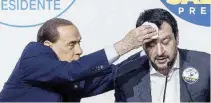  ?? Ansa ?? In coppia Berlusconi e Salvini in campagna elettorale