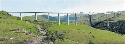  ?? Picture: SUPPLIED ?? IN DISPUTE: An artist’s impression of the R1.8-billion bridge planned to cross the Mtentu River