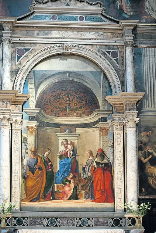  ?? Picture: 123rf.com/wjarek ?? SUBLIME The San Zaccaria altarpiece by Giovanni Bellini, painted in 1505.