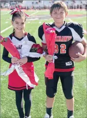  ??  ?? Fifth grade Blackhawks crowned Homecoming Queen Hailey Snarr and King Tristen German this weekend.