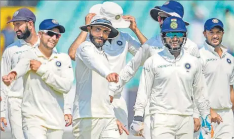  ?? PTI ?? India won their fourth Test this year out of the 10 they have played. Two of the wins, however, have come at home against the weak Afghanista­n and West Indies.