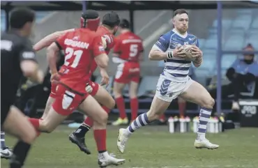  ??  ?? GREAT START: Halifax Panthers proved far too strong for London Broncos in their Betfred Championsh­ip opener. Pictures: Simon Hall/ OMH Rugby Pics