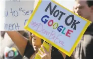  ?? Noah Berger / Associated Press 2018 ?? Workers rally against Google’s handling of sexual misconduct allegation­s in November 2018.