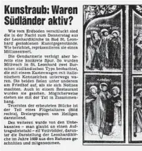  ??  ?? Bericht der Kleinen Zeitung vom 12. April 1986: Die ersten Vermutunge­n der Kriminalis­ten erwiesen sich als goldrichti­g