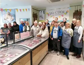  ?? Picture: CLASP ?? Frozen food store Cook Wokingham invited CLASP members to help celebrate the shop’s five year anniversar­y