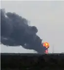  ??  ?? THE EXPLOSION on the launchpad at Cape Canaveral on September 1.