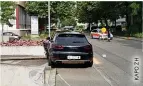  ?? ?? Der Porsche Macan knallte in die Mauer.