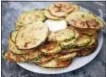  ?? CATHERINE AVALONE / HEARST CONNECTICU­T MEDIA ?? My Mother’s Chips, a crispy fried eggplant and zucchini dish at Viron Rondo Osteria in Cheshire.