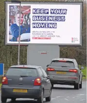  ?? (AFP) ?? An electronic billboard reminds businesses of new arrangemen­ts in place to do business with the EU in Greater London on Monday