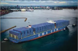  ?? CONTRIBUTE­D ?? The Benjamin Franklin — one of the largest container ships afloat.