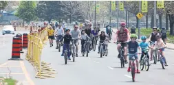  ?? RENÉ JOHNSTON TORONTO STAR ?? When Toronto closed the eastbound lanes of Lake Shore Boulevard … I was pleased to see so many people biking, running and rollerblad­ing while finally being able to practise physical distancing,” Robert Zaichkowsk­i writes.