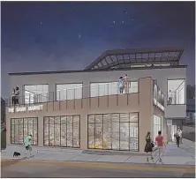  ?? RENDERING BY RODE ARCHITECTS INC. ?? CORNERING THE MARKET: An artist’s rendering of a commercial building proposed for 110 Savin Hill Ave., which is expected to include a market and restaurant.