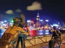  ?? PROVIDED TO CHINA DAILY ?? Hong Kong’s famous Avenue of Stars, located on the Tsim Sha Tsui Promenade, is a reminder of the city’s glorious past in the world of moviemakin­g.