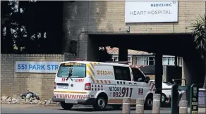  ?? PHOTO: TSHEKO KABASIA ?? Private hospitals have been rated according to the service they provide patients. Six Mediclinic hospitals made it into the top 20.