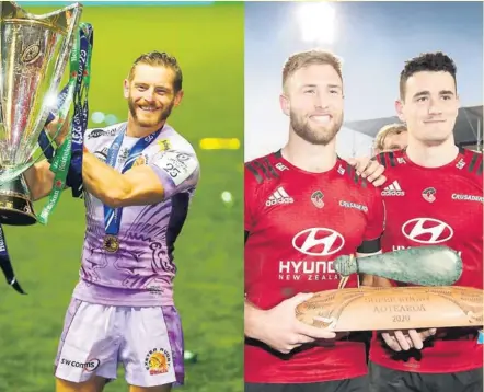  ?? Photos Icon Sport ?? Les Chiefs d’Exeter, champions d’Europe, croiseront-ils la route des Crusaders, vainqueurs du Super Rugby, dès l’an prochain ?