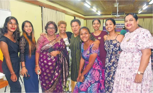  ?? Picture: ELIKI NUKUTABU ?? FTU management and members pose for a photo during their Internatio­nal Women’s Day celebratio­ns in Suva.