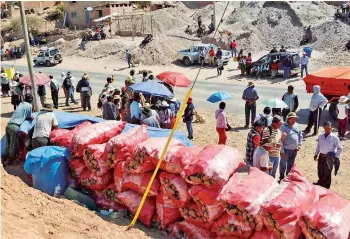  ?? M. ROCABADO ?? Las protestas de los productore­s en agosto de 2017, en Parotani.