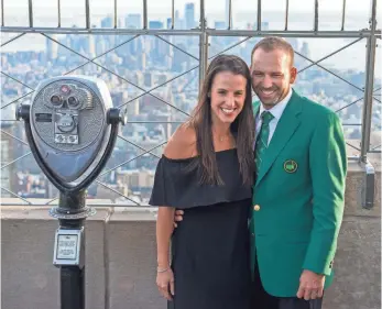  ?? CRAIG RUTTLE, AP ?? Sergio Garcia and Angela Akins will marry in July, but Garcia won’t wear his Masters jacket.