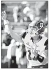  ?? AP/MICHAEL WOODS ?? New Mexico State quarterbac­k Tyler Rogers has thrown 13 intercepti­ons this season.