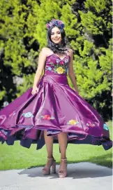  ?? /CORTESÍA: CÉSAR QUIÑONES ?? Resaltan las raíces de México en sus vestidos