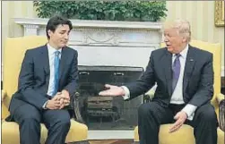  ?? KEVIN LAMARQUE / REUTERS ?? El contendien­te. El primer ministro de Canadá, Justin Trudeau, realizó una visita de Estado a Washington esta semana y todo indica que tenía al presidente de Estados Unidos bien estudiado. Cuando Trump salió a recibirle a la