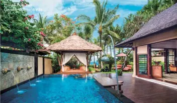  ??  ?? Private Pool dan Gazebo di Strand Villa