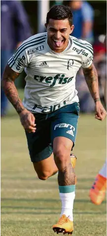  ?? Cesar Greco/Ag. Palmeiras ?? Dudu, liberado pela Fifa, pode voltar a ser titular no ataque do Palmeiras, em jogo válido pelo Brasileiro