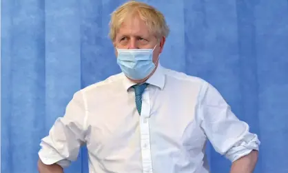  ?? Photograph: Getty Images ?? Boris Johnson visiting a hospital in Essex during the pandemic.