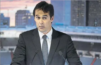  ?? FOTO: GETTY ?? Lopetegui, en su presentaci­ón oficial de ayer con el Real Madrid El exseleccio­nador español tiene un nuevo desafío por delante