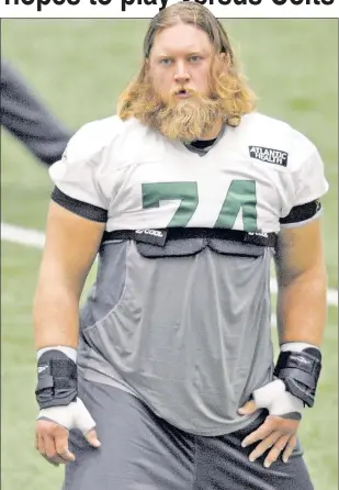  ?? Bill Kostroun ?? NICK OF TIME: Since Nick Mangold injured his ankle against the Ravens on Oct. 23, the Jets have posted a 1-3 record in the veteran center’s absence.