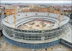  ?? ?? Esqueleto del futuro estadio del Valencia.