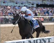  ?? JOE LABOZZETTA / NYRA ?? Mitole with Ricardo Santana Jr. up raced to a three-quarter length win at the June 8, 2019 Metropolit­an Handicap (GI) at Belmont Park.