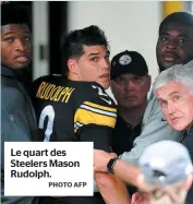  ?? PHOTO AFP ?? Le quart des Steelers Mason Rudolph.