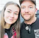  ??  ?? Teenager Amber-Rose Rush with her father Shane Rush in January 2018 a few months before she was murdered.