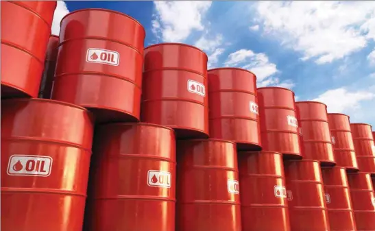  ??  ?? Barrels of crude oil