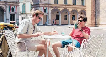  ?? COURTESY OF SONY PICTURES CLASSICS ?? Armie Hammer, left, and Timothée Chalamet star in the film, “Call Me By Your Name.”