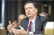  ?? CLIFF OWEN / ASSOCIATED PRESS ?? FBI Director James Comey, whose decision to announce a second investigat­ion into Hillary Clinton’s emails was partly blamed for her loss, has canceled his appearance at this year’s SXSW festival.