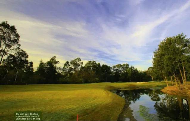  ??  ?? The short par-4 9th offers a genuine birdie chance if your wedge play is on song.