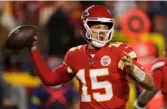  ?? Getty Images ?? Patrick Mahomes leads Chiefs to Cincinnati.