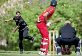  ?? PHOTO: MURRAY WILSON/STUFF ?? United allrounder Hayden Hill was in the runs and wickets at Hokowhitu Park against Palmerston during the opening weekend of club cricket on Saturday.