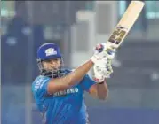  ?? BCCI ?? Kieron Pollard hit a 34-ball unbeaten 87 to help Mumbai Indians chase down a target of 219 against Chennai Super Kings.