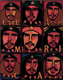  ?? ?? El pintor cubano Raúl Martínez legó una de las más significat­ivas obras inspiradas en Ernesto Guevara: Fénix, de 1968.