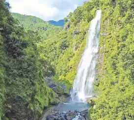  ??  ?? Bomod-Ok falls is 200-meters of crystal clear mountain water.