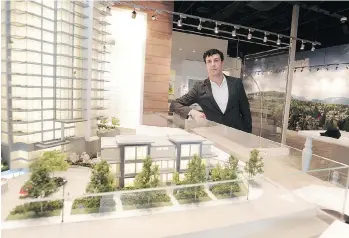  ?? NICK PROCAYLO/PNG ?? Developer Houtan Rafii, of Beedie Living in Coquitlam, says the SkyTrain has fuelled growth plans.