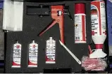  ??  ?? Profession­al plastics repair kit.