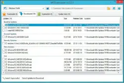  ??  ?? WHDownload­er: Das Tool erhält die Download-Links aus manuell erstellten Listen und kann daher die meisten wichtigen Windows-Updates herunterla­den.