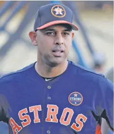  ?? AP / ARCHIVO ?? Alex Cora en uniforme de los Astros en el 2017